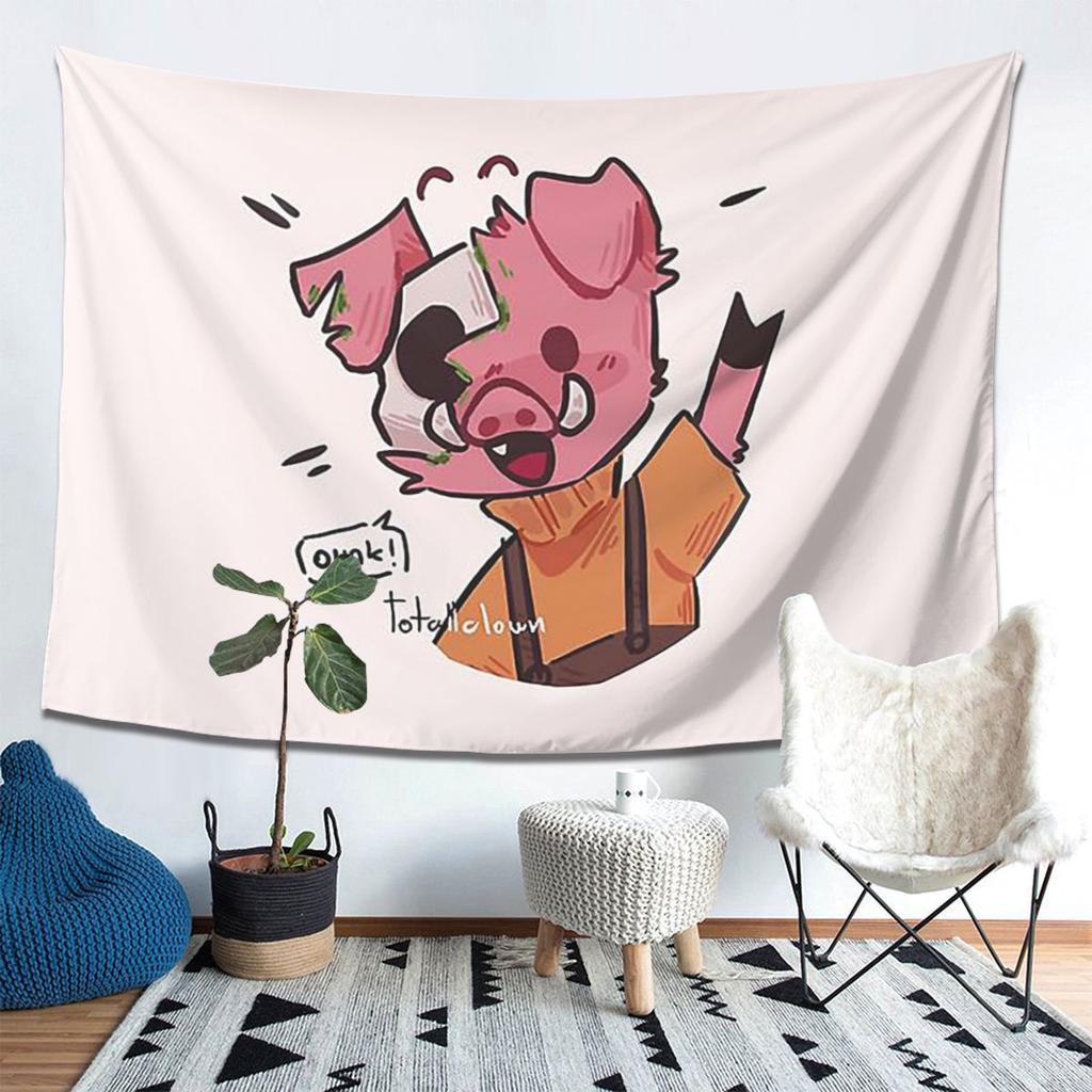 Micheal Dsmp Tapestry Decoration Art Aesthetic Tapestries for Living Room Bedroom Home Wall Cloth Wall Hanging