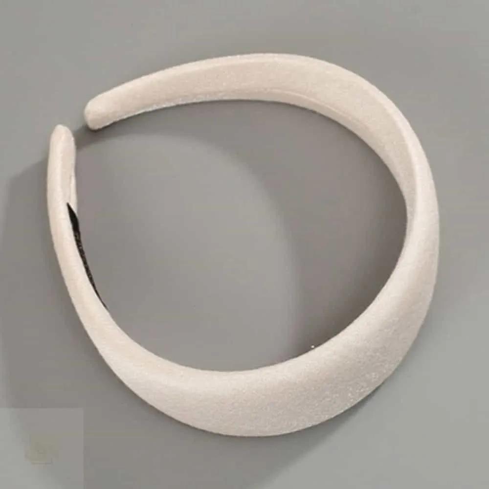 ASSHOP Ivory Satin Pearl Volume Hairband Headache-Free Headband
