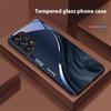 Water Flow Pattern For Samsung Galaxy S 8 9 10 20 Plus 21 FE 22 23 24 Ultra S7 Edge Black Tempered Glass Phone Case Hard Shell