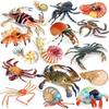 Ocean Crab Simulation Toy Set: Includes Hermit, Swimming, and Three-Spot Plastic Models