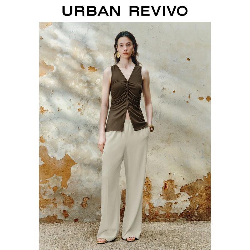 UR Women s Casual Elastic Waist Flared Pants S