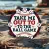 Baseball Metal Wall Art 2D Flat Sign 8x8 Inch Player Decor Home Bar Gift