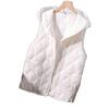 Womens Lightweight Hooded Down Vest Winter Outerwear Slim Fit V-Neck Short Puffer Daily Wear