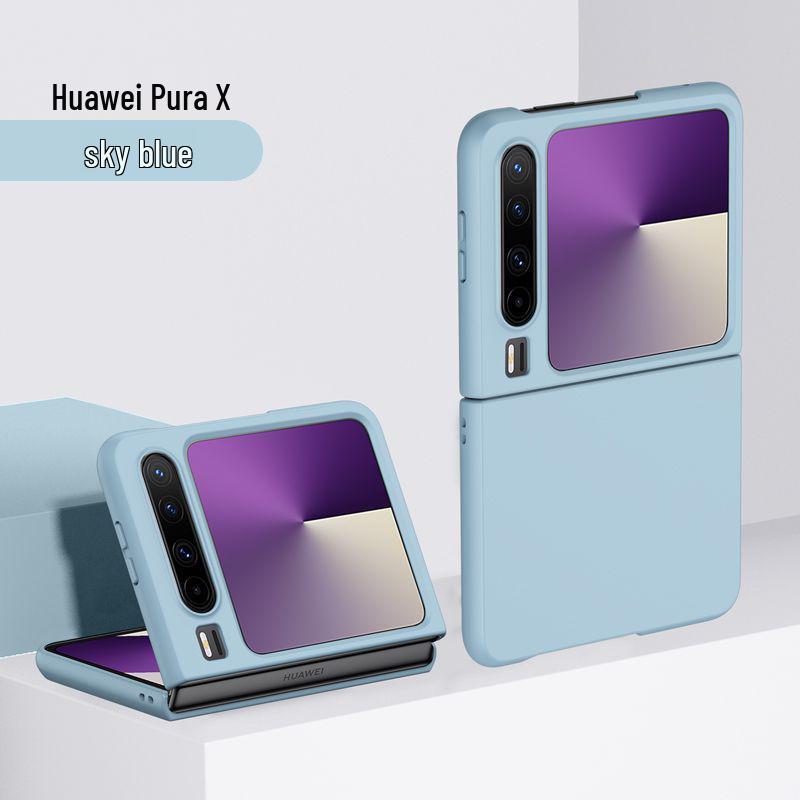 New Foldable Skin-Feel Huawei Pura X Protective Phone Case - Full Coverage, Anti-Drop, Hard Shell for All Genders