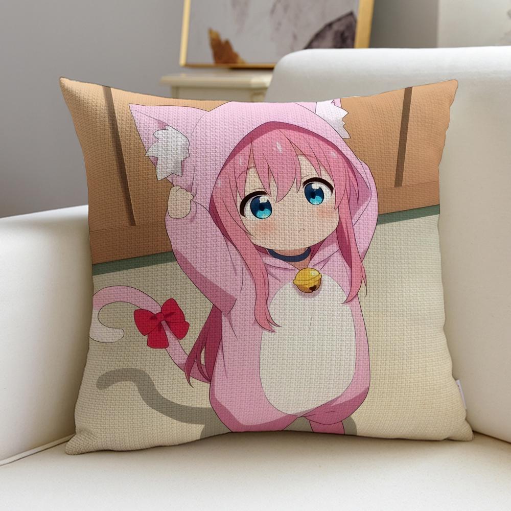 Gentle NNyanko DaysS Cushion Cover Breathable and Skinfriendly Linen Pillowcase Square Removable and Washable Cushion