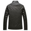 Men's Leather Jacket European and American Men's Velvet Warm Leather Jacket Washed Jacket