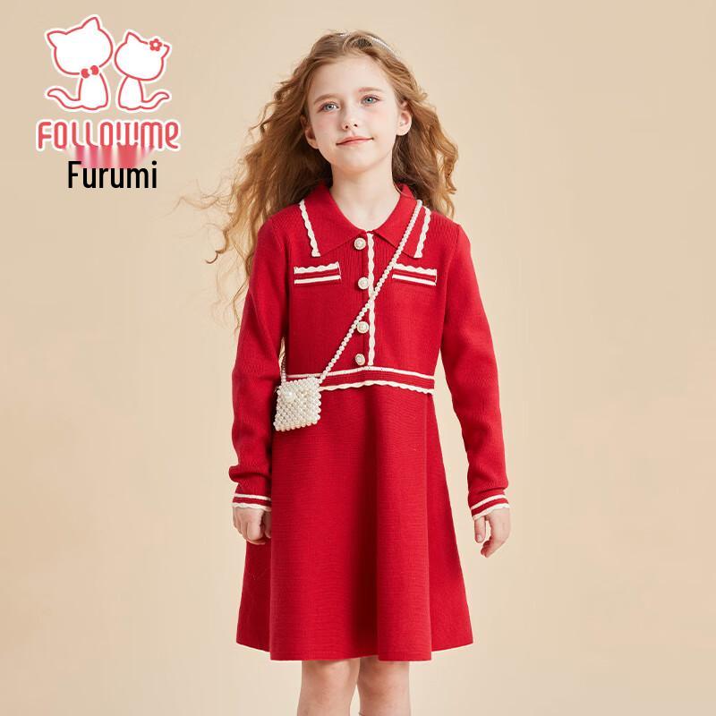 

Fuluomi Girl s Winter Academy Style Knit Dress 160