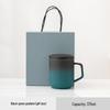 Gradient Ceramic Tea Mug with Infuser & Lid