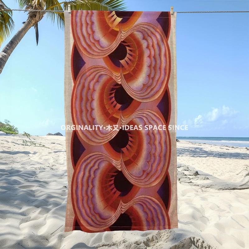 Eye Vortex Print Beach Towel Patterned Sunscreen And Windproof Suitable For Swimming Pool Camping Travel
