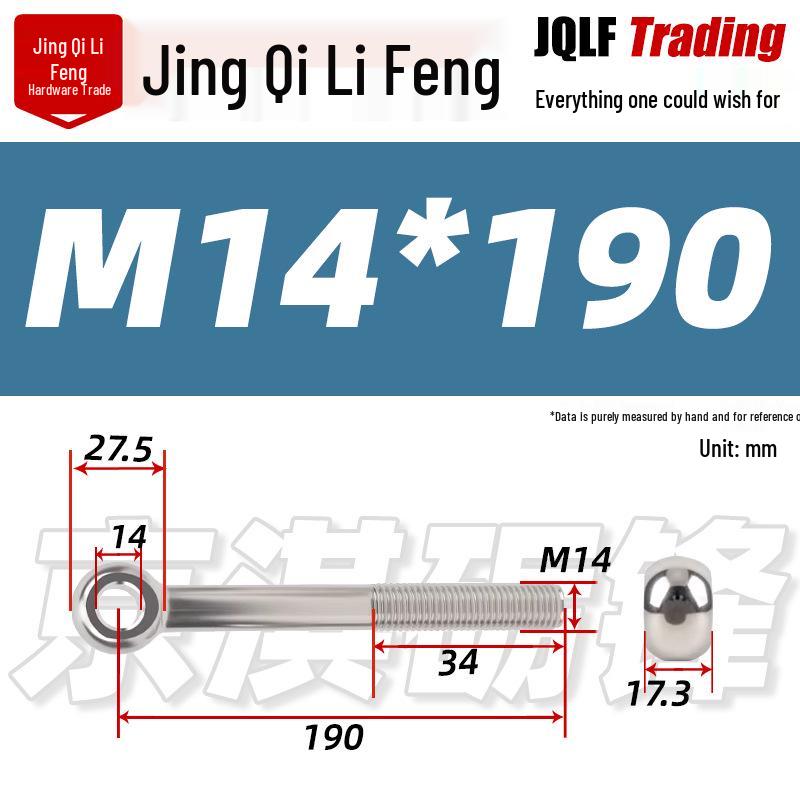 Stainless Steel GB798 Eye Bolt, Full Series M5-M16