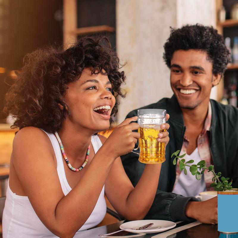 450ml Creative Beer Mugs Funny Double Wall Glass Coffee Cup Beverage Refrigerated Thickened Water Cup For Party Prank Toy