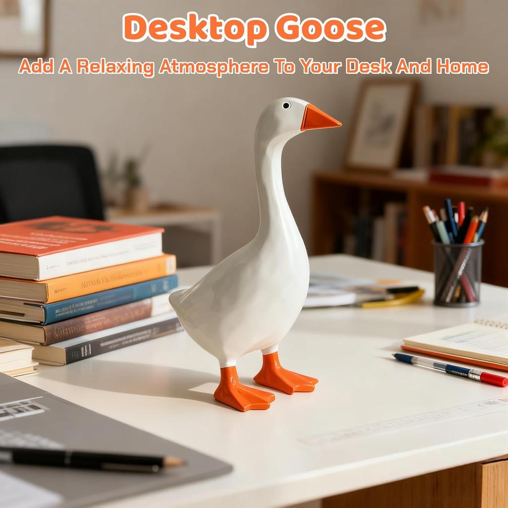 7 Inch Desk Goose   Mini Desk Goose for Office   Home  Desktop Goose Gift for Friends and Family
