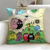 Federa Cuscino Classica Cartone Animato Barbapapa Morbida e Facile da Lavare – Versatile per Divano, Letto, Viaggio e Ufficio