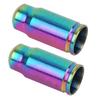 2 Pcs Titanium Alloy Valve Cap for Bike Bicycle Tire Dust Cover Road Bicycles Accessories