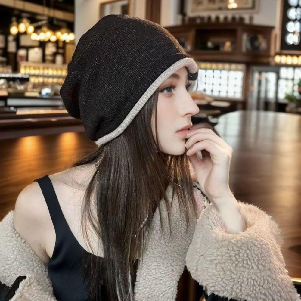 Thickened Beanie Caps Ear Protection Bonnet Cap Fashion Winter Hats  for Men Women