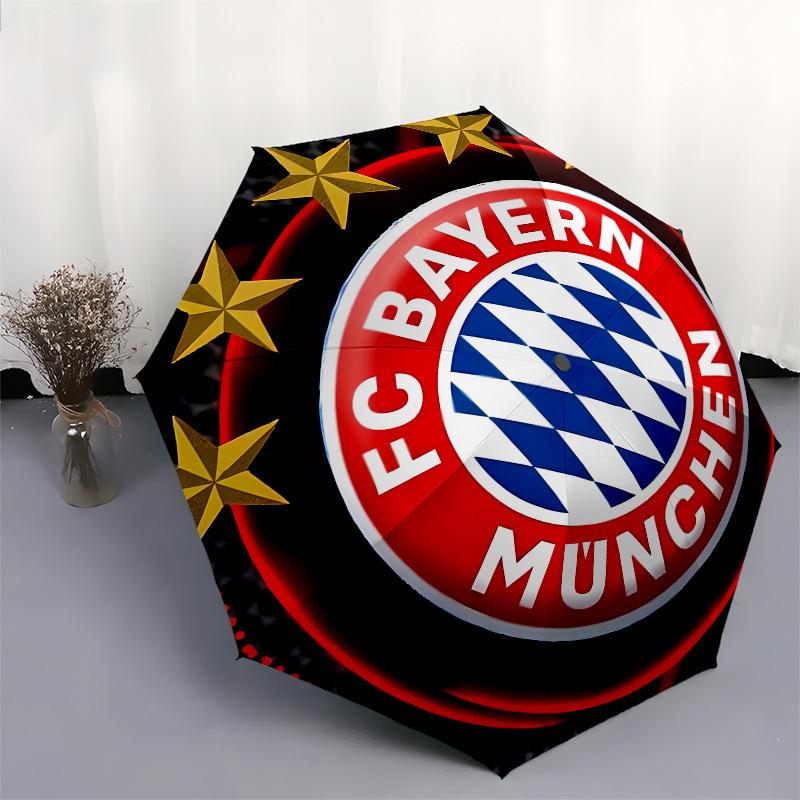 Bayern Munich, Football Club- Automatic Opening and Closing, 8-rib Structure Portable Umbrella, Suitable for Men and Women In All Seasons -