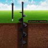 Bymaocar Auger Drill Bit 6" for Post Holes Replacement Earth Digger Planting Drill Helper 11.81“ Extension Bar Widely Compatible