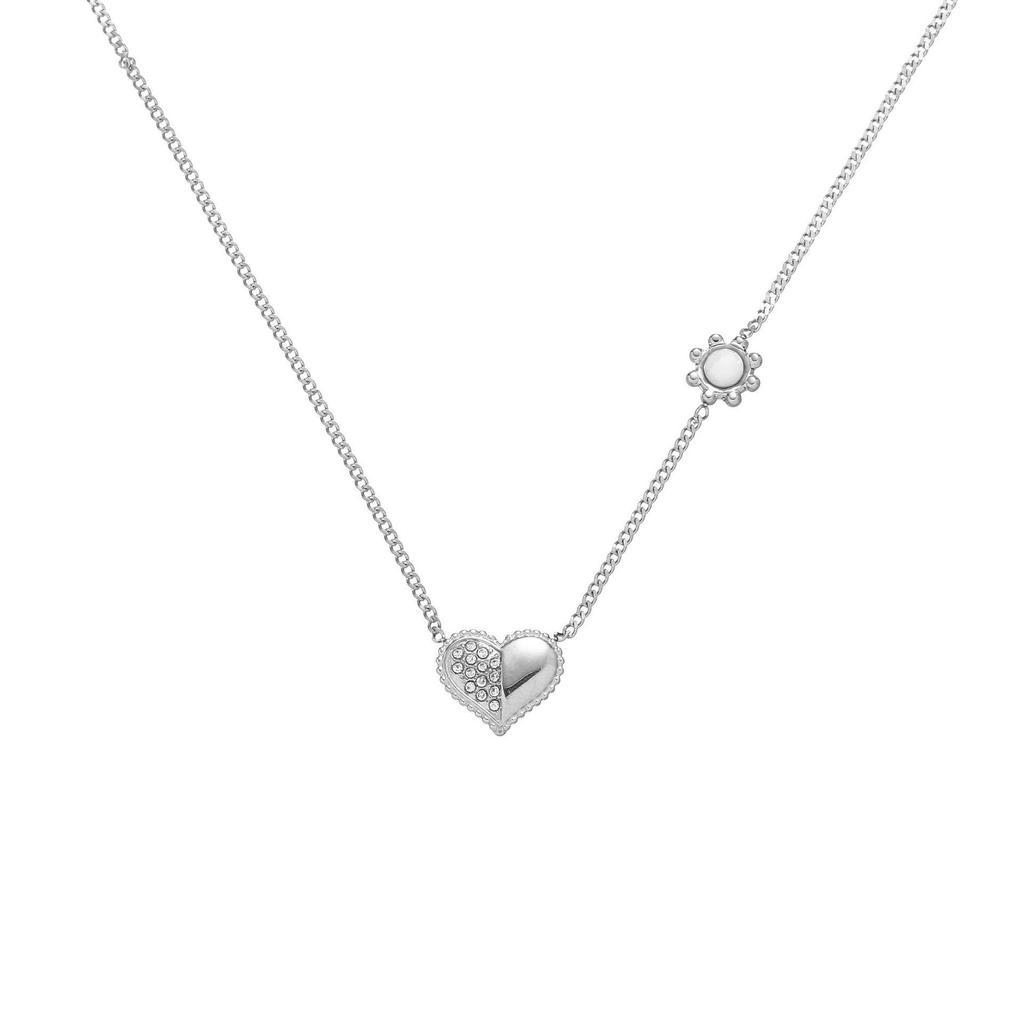 European Retro Zircon Stainless Steel Necklace: High-End Cross-Border Clavicle Chain