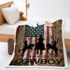 Blanket Western Cowboy Independence Day Blanket Lamb Fleece Crystal Fleece Blanket Four Seasons