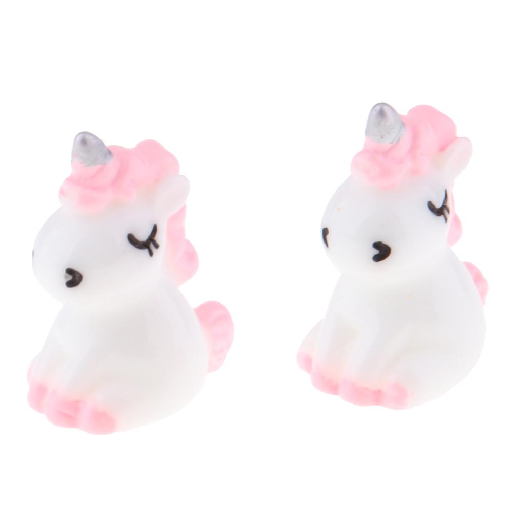 Garden Dolls Fairy Ornaments Figurines Unicorn Statues Resin Miniature Decoration for DIY Fairy Gardens