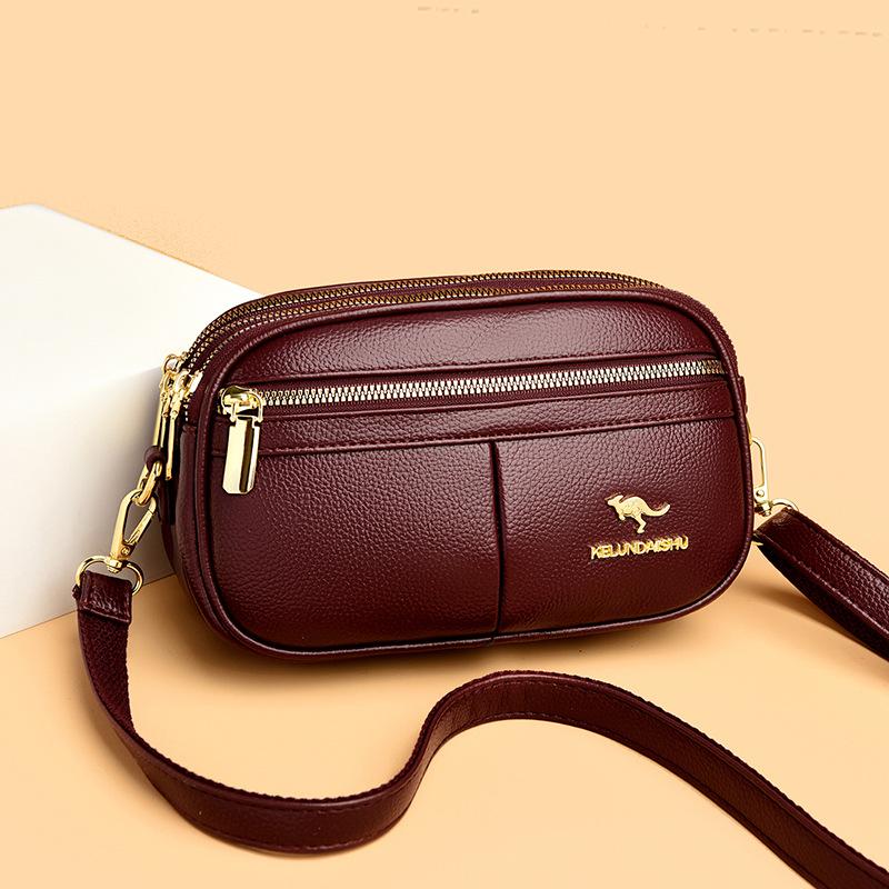 Crossbody Phone Bag, Women's Single-shoulder Bag, Simple and Elegant, Middle-aged Mom's Small Square Bag