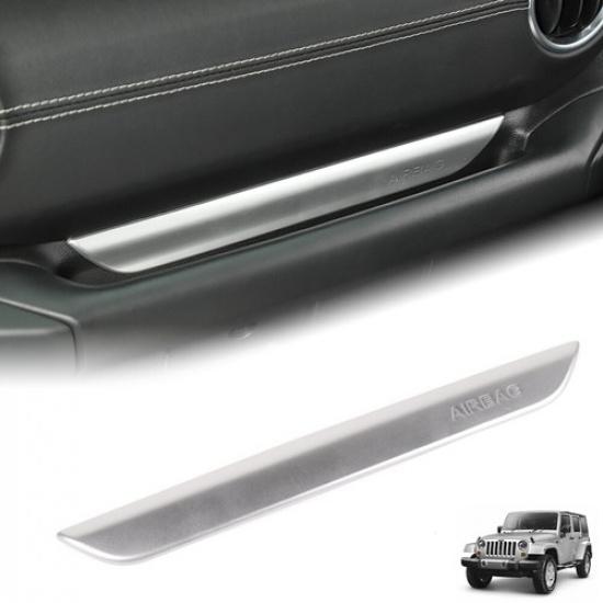 Dashboard Co-Pilot Handle Cover Trim Bezel for Jeep Wrangler JL 18+ Silver
