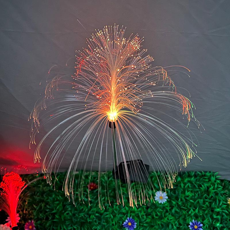 Cross-Border Solar Jellyfish Fiber Optic LED Landscape Light for Outdoor Courtyard