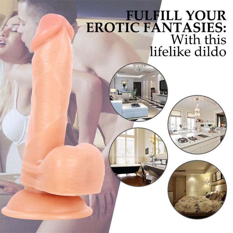Woman Bedroom Masturbator Real Sensation Dildo Adult Products