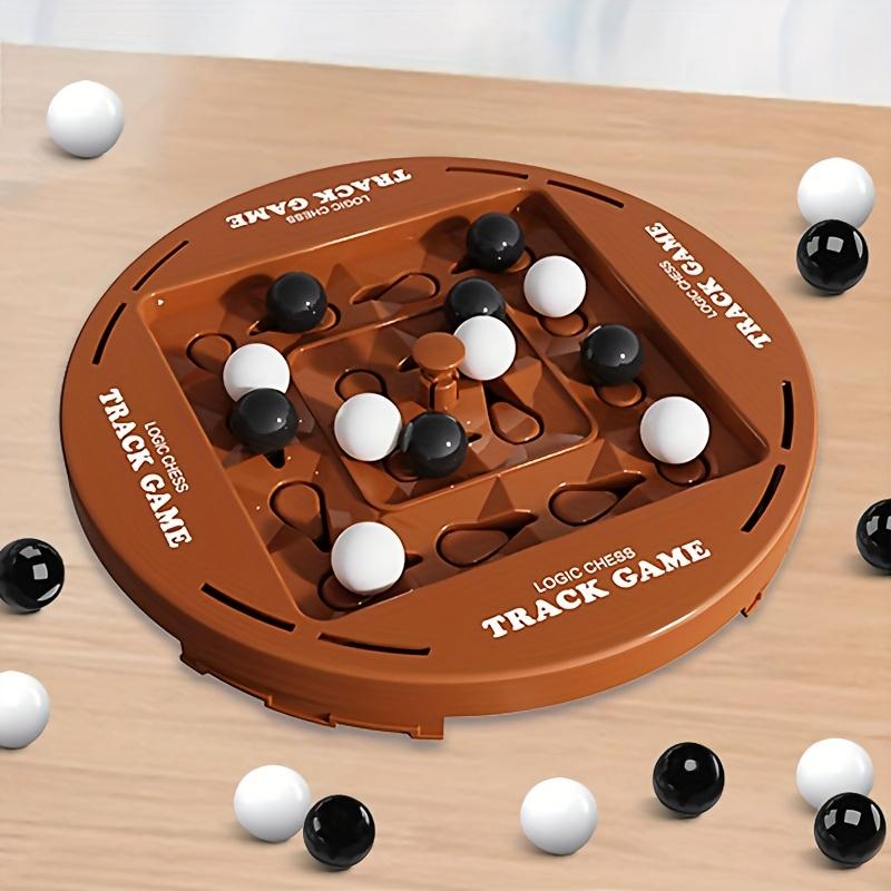 Gra logiczna w szachy, gra torowa, zabawka edukacyjna, gra w szachy torowe, gra cztery w rzędzie, zabawny zestaw gier planszowych dla 2 graczy, idealne na urodziny,