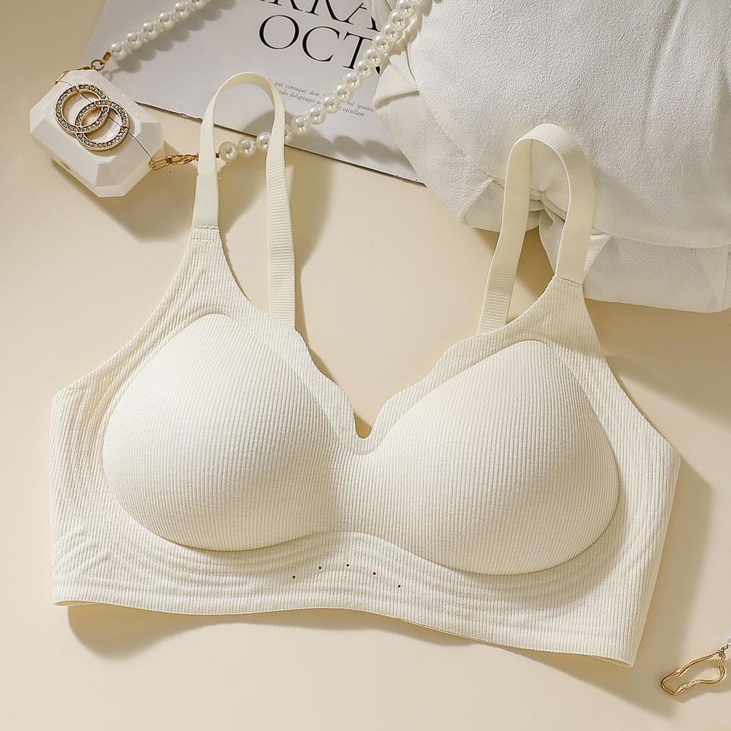 New underwear women gather anti-sagging small breasts show large double-layer stacking cup upper support shaping bra