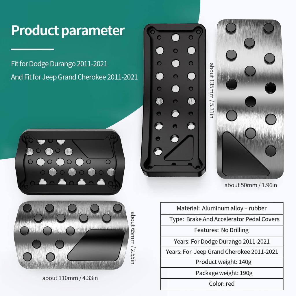 För Jeep JEEP Cherokee gasbromspedal Ingen Punch Metal Pedal Modifiering