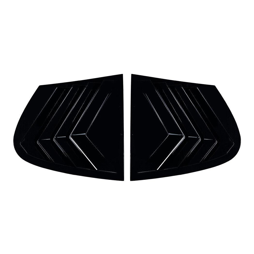 

For BMW 1 Series E87 2005 2006 2007-2011 ABS Plastic Rear Window Quarter Louver Cover Side Vent Trim Car Adhesive Accessories Gloss Black