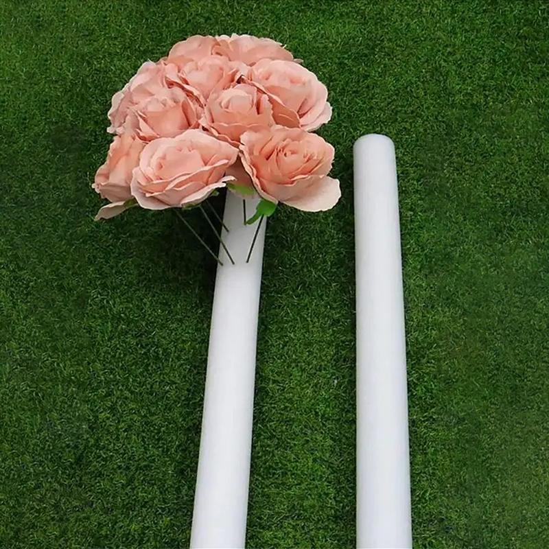 1Pcs Diy Foam Strip Wedding Flower Arrangement Base Cylindrical White Stick Solid Curtain Floral Sponge Event Party Props