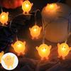 Halloween Pumpkin & Ghost String Lights for Outdoor Decoration and Party Atmosphere