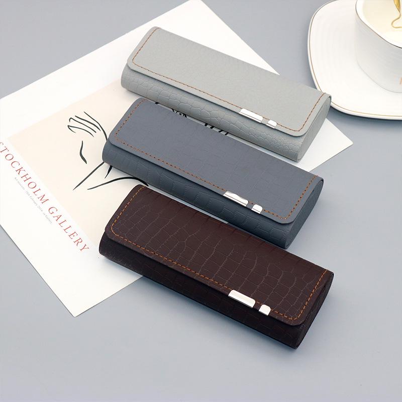 British Style Magnetic Leather Glasses Case: Handmade High-Grade Box for Myopia & Sunglasses