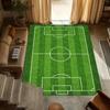 Realistic Football Field Pattern Carpet Mat Rug, Vivid & Dynamic Home Decoration with Green Tone for Living Room Bedroom