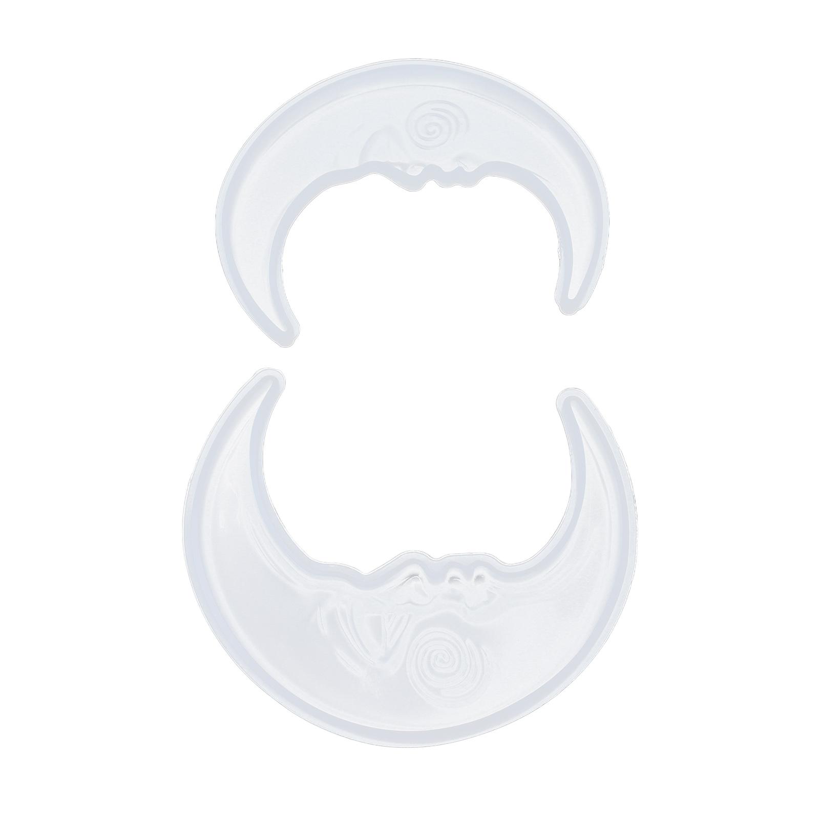 

2шт силиконовые формы в форме луны DIY гибкие многоразовые смоляные формы для художественных поделок