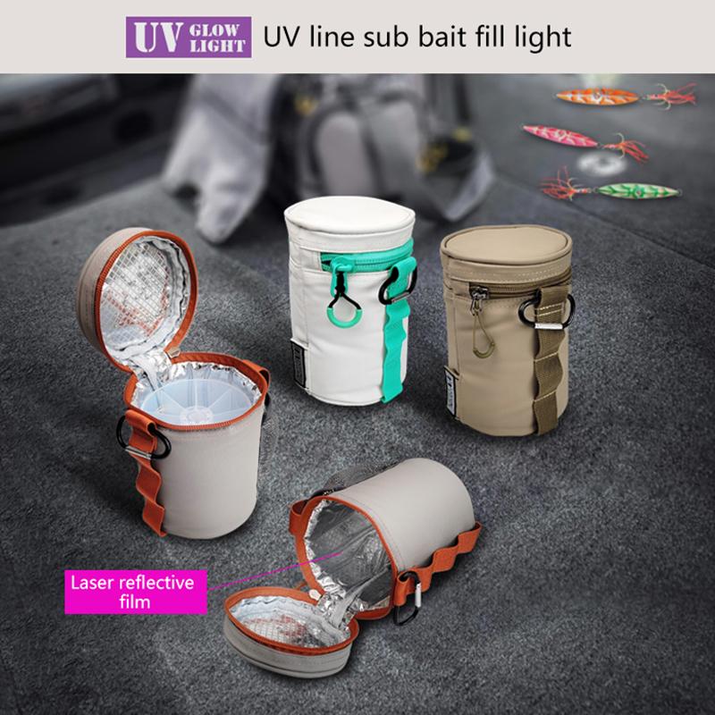 Fishing Bags And Boxes Fishing Lure Uv Glow Light Fill Light Usb Port Charging Squid Jig Tackle Box Hard Bait Jig Storage Case