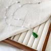 Women's Green Gourd Pendant Titanium Steel Necklace - Elegant Light Luxury Clavicle Chain