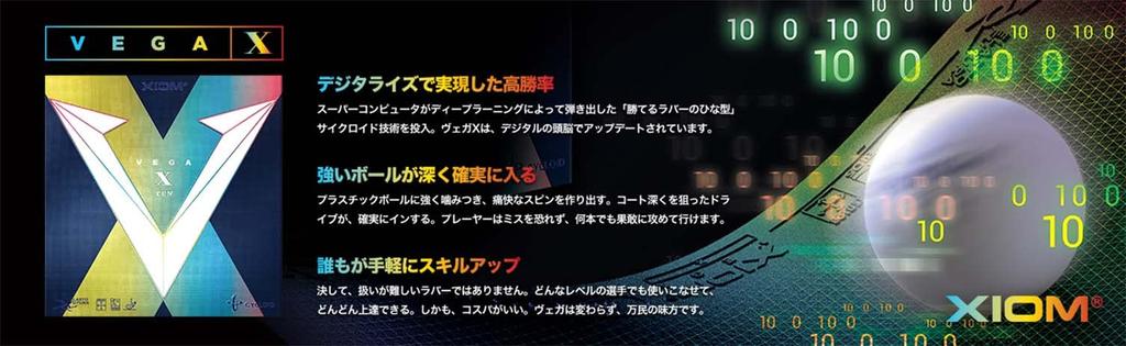 XIOM Vega 10 Table Tennis Inverted 10371 Rubber, Soft, Black, 2.0,