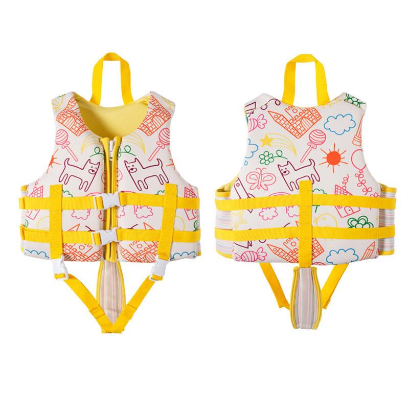 Childrens Floatation Vest With Adjustable Buoyancy For Swimming And Safety