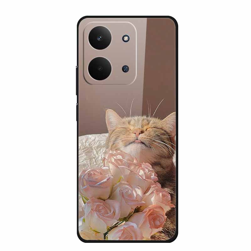 

6.9 For Redmi 15C 4G Glass Case Soft Bumper Hard Tempered Glass Back Cover Case For Redmi 15C 2025 Phone Case 15 C Funda Shells -Redmi 15C 4G 171mm