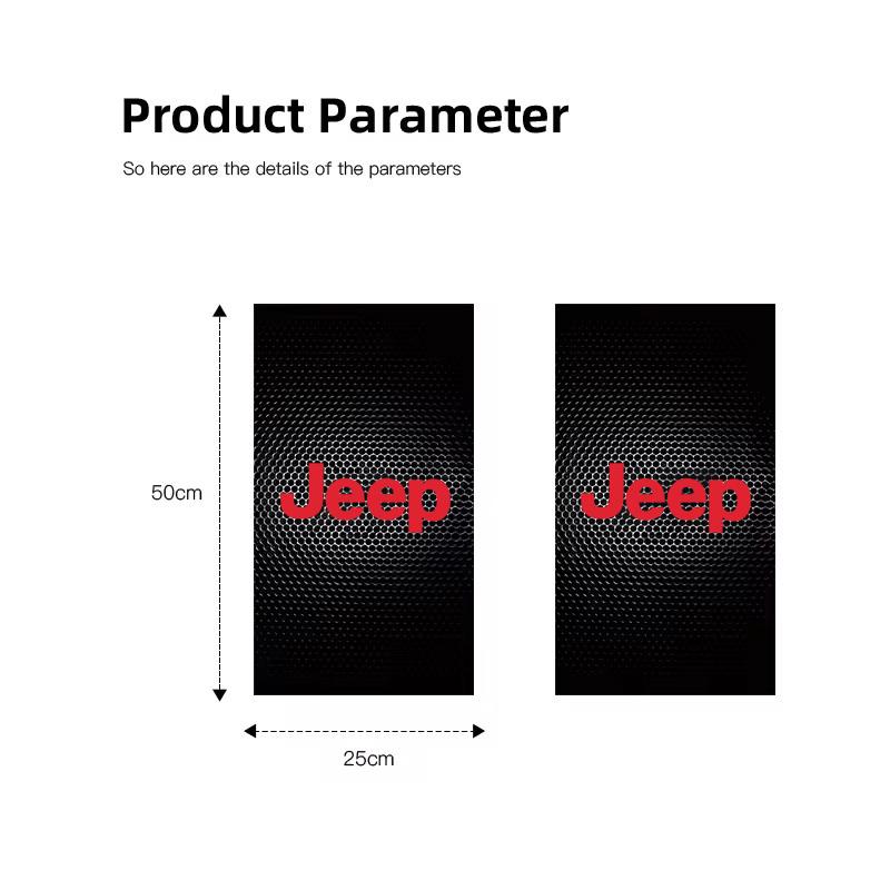 2Pcs Car B-pillar Sticker for Jeep Grand Cherokee Wrangler JK Gladiator Compass Renegade Door Center Pillar Anti-Scratch Decals ALX1