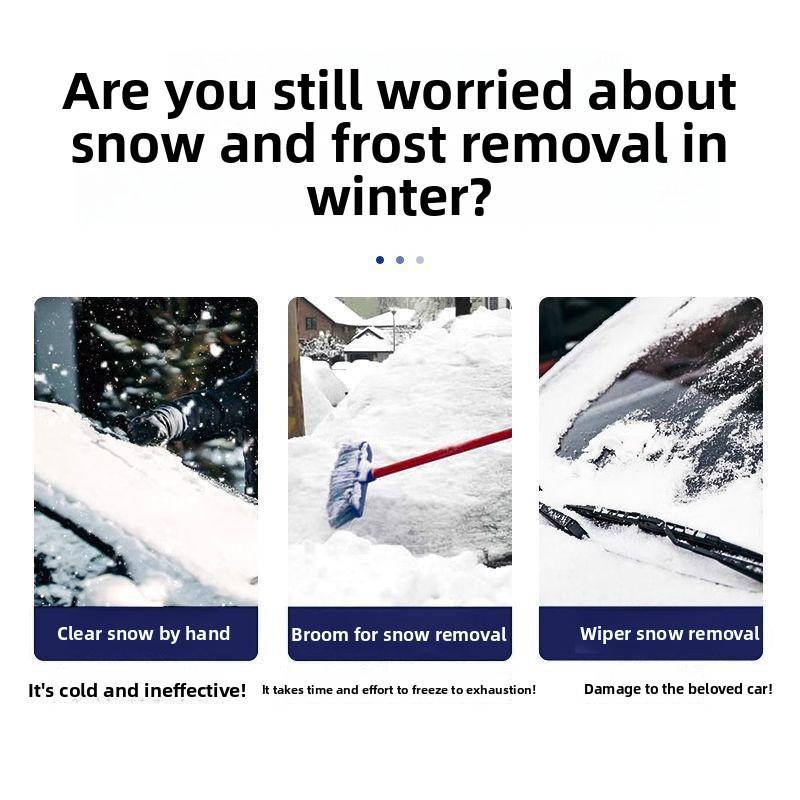 Beef Tendon Snow Removal Tool for Car Windshield Wiper Snow Removal Board for Defrosting and Deicing