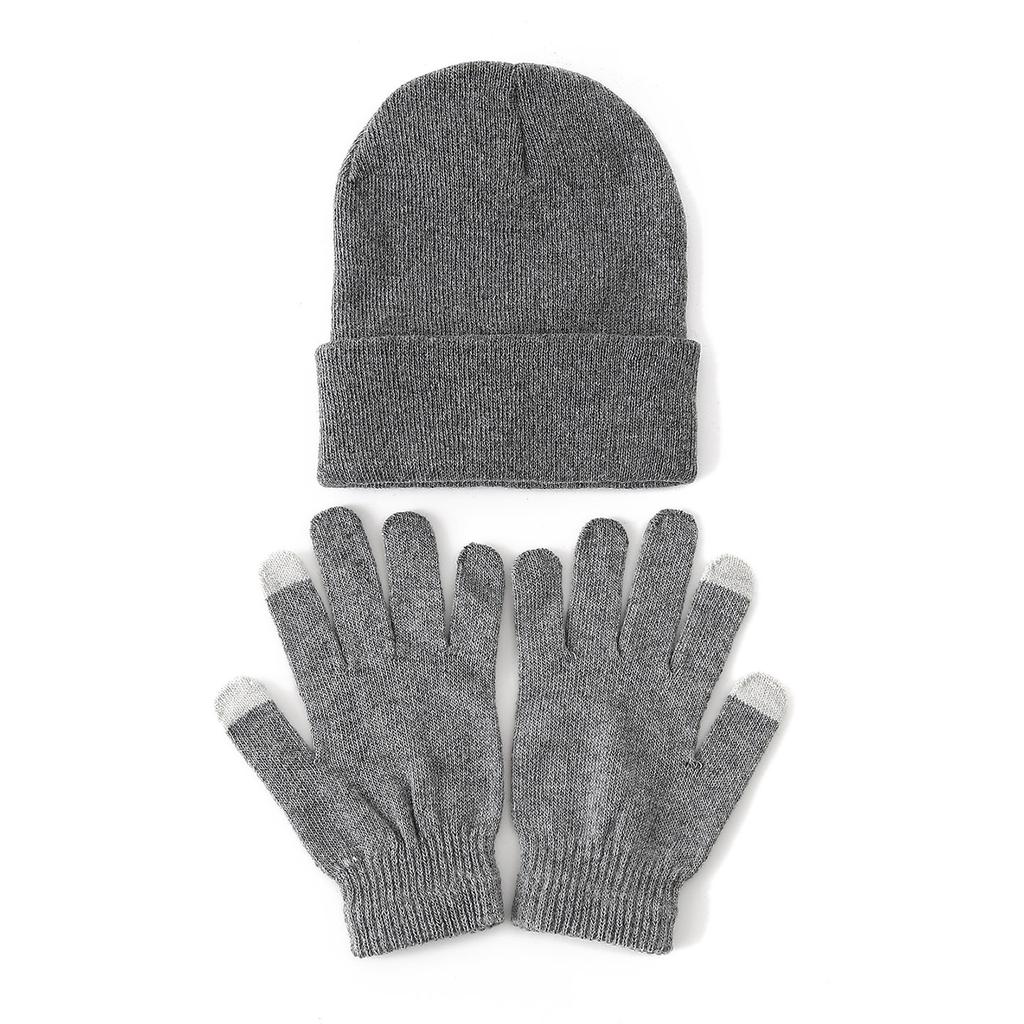 2pcs/Set of Beanie Hat with Gloves,Casual Unisex Pullover Mittens,Suitable for Autumn Winter Warmth,Suitable for Hiking,skiing