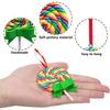 Christmas Lollipop Ornaments- Rainbow Lollipop Hanging Ornaments- Christmas Candies Polymer Clay Ornament for Xmas Tree