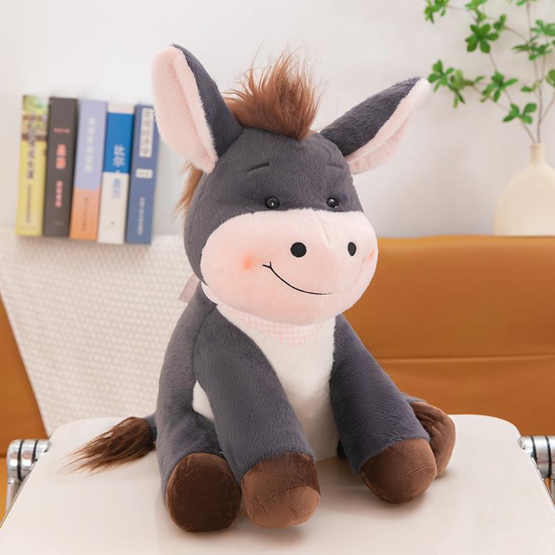 Donkey Cartoon Plush Toy Stuffed Animal Doll Cute Decoration Kids Gift Birthday