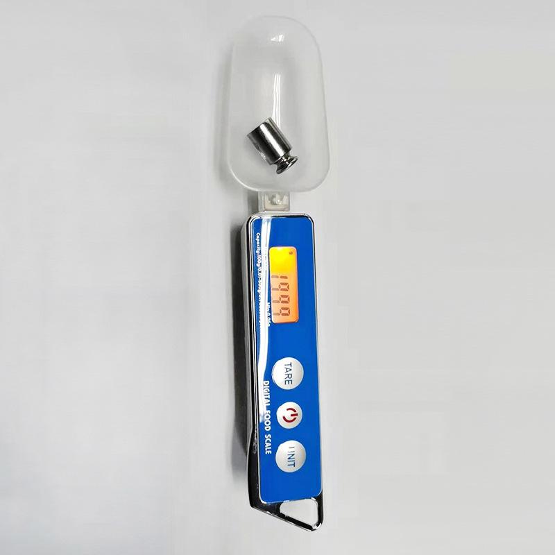 Digital Spoon Scale 0.01g 500G Electronic Measuring Device for Accurate Kitchen Diet Cooking Measurement синий