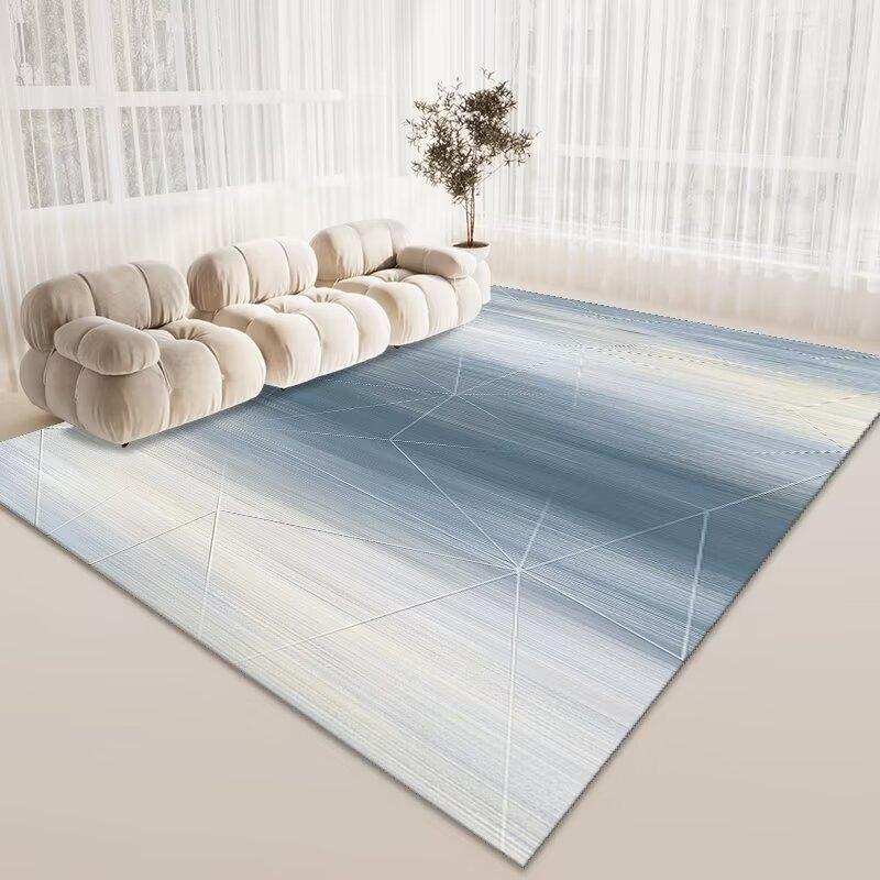 Simple Living Room Sand Carpet, Bedroom Bedside Carpet, Household Commercial Crystal Velvet Thickened Floor Mat