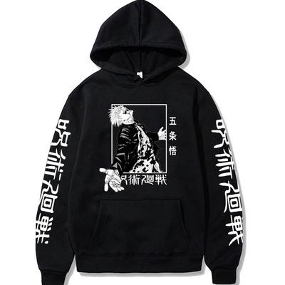 Harajuku Anime Jujutsu Kaisen Graphic Printed Hoodies Oversized Hooded Sweatshirt Long Sleeves Cotton Hoodie Men Women Clothes